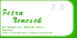 petra nemcsek business card